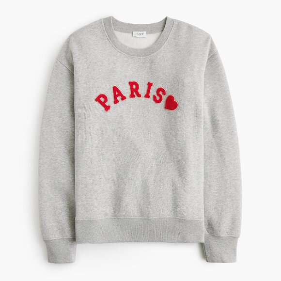 NWT J.Crew Factory Paris Crewneck Sweatshirt - Picture 1 of 3